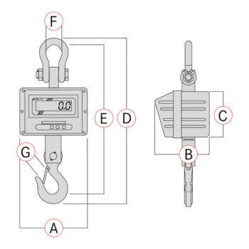 Pakabinamos svarstyklės KERN HFM