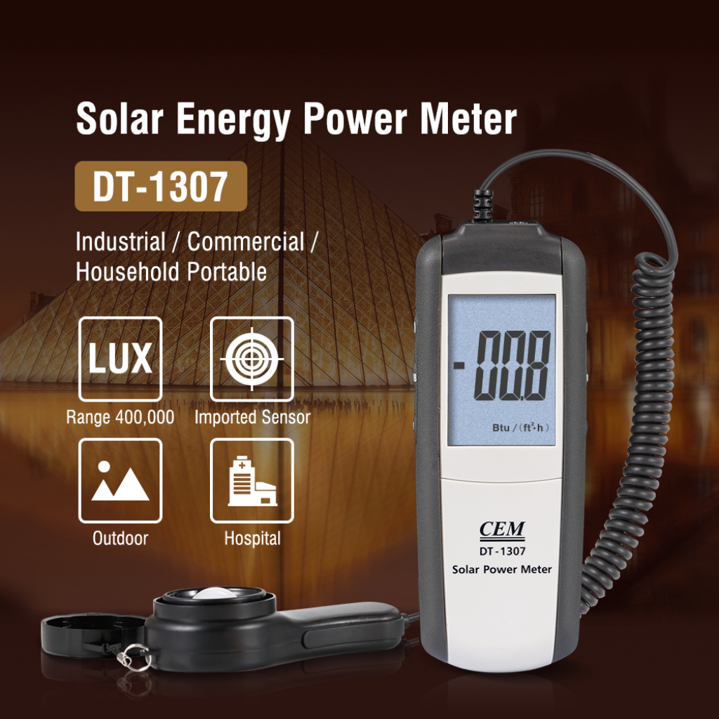 Saulės energijos matuoklis CEM DT-1307 (nuoma)