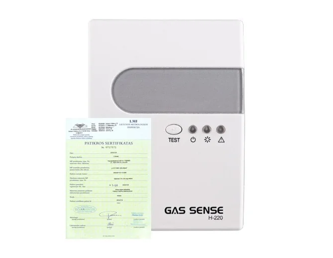 GAS SENSE dujų nuotėkio detektorius H-220-CH4 su metrologine patikra