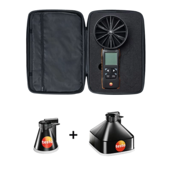 Testo 417 Kit 1 mentelinis anemometras su aplikacija ir gaubtais nuoma