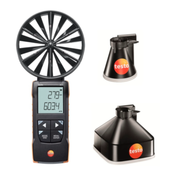 Testo 417 Kit 1 mentelinis anemometras su aplikacija ir gaubtais nuoma