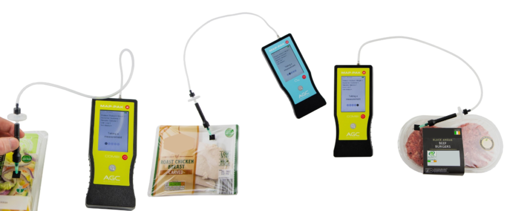 Dujų sudėties matavimas maisto pakuotėse