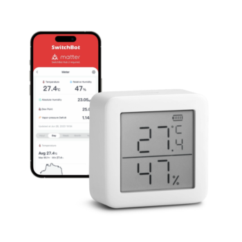 Išmanus temperatūros ir drėgmės matuoklis SwitchBot Meter su metrologine patikra
