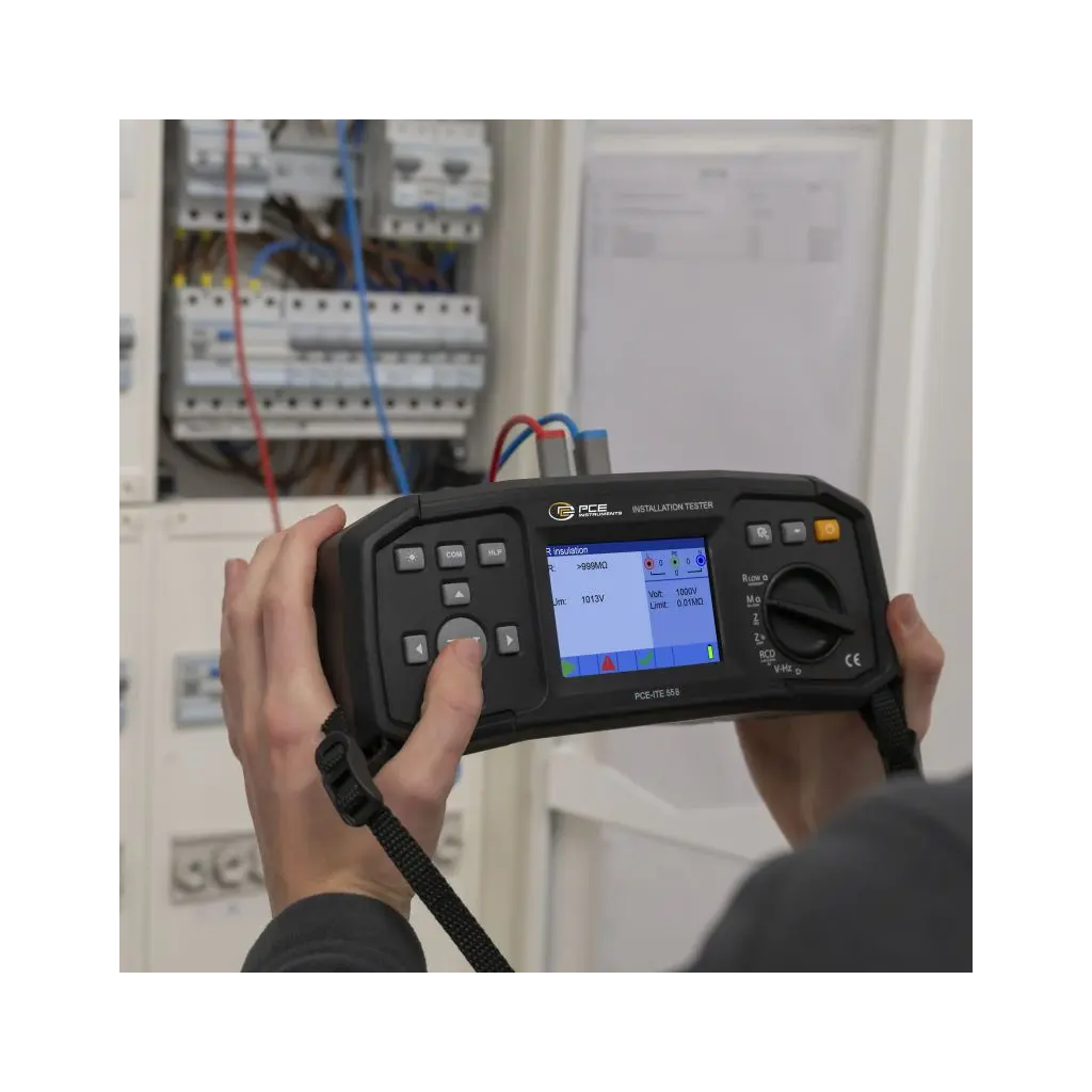 Instaliacijos testeris PCE-ITE 55B (izoliacija, RCD, varža, VDE testai) - Image 7