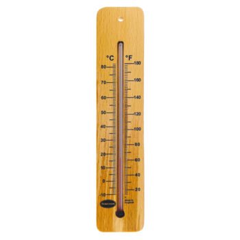 Aukštos temperatūros medinis sieninis termometras Brannan 215 mm