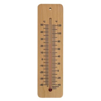 Žemos temperatūros medinis sieninis termometras Brannan 215 mm