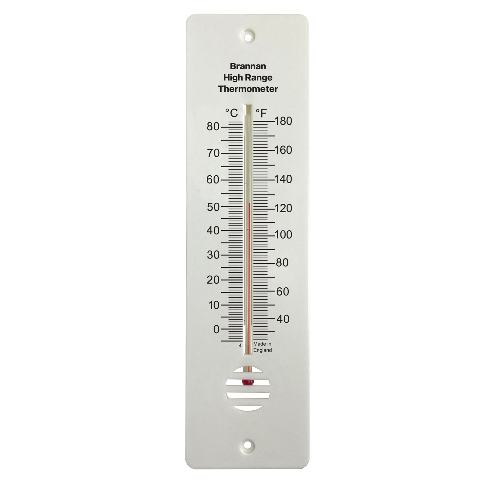 Aukštos temperatūros sieninis termometras Brannan 255 mm