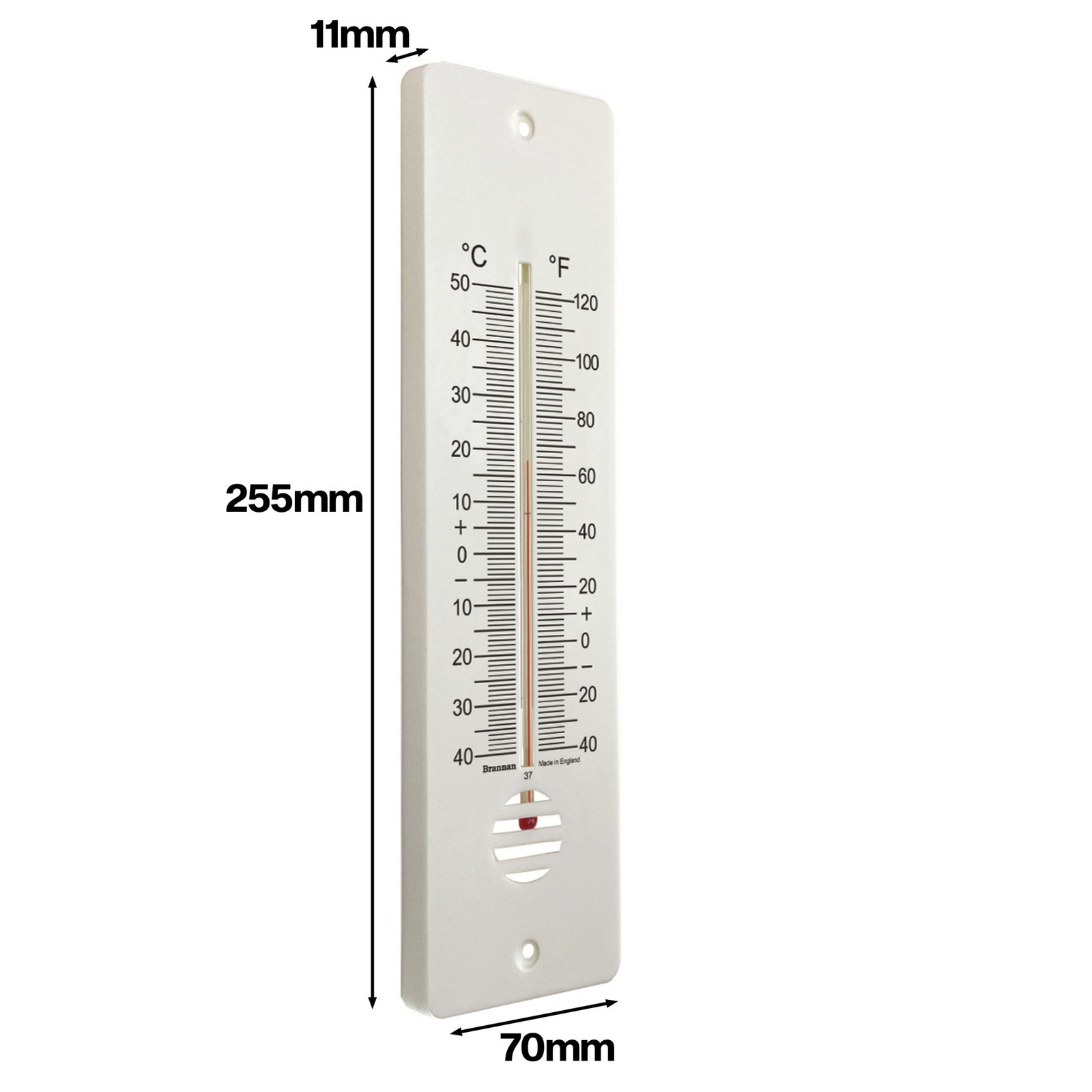Žemos temperatūros sieninis termometras Brannan 255 mm
