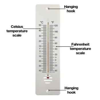 Žemos temperatūros sieninis termometras Brannan 255 mm