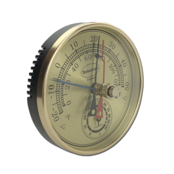 Apvalus max/min termometras su higrometru Brannan Ø100 mm