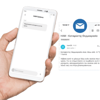 HAM Systems aliarmų pranešimai SMS ir el. paštu