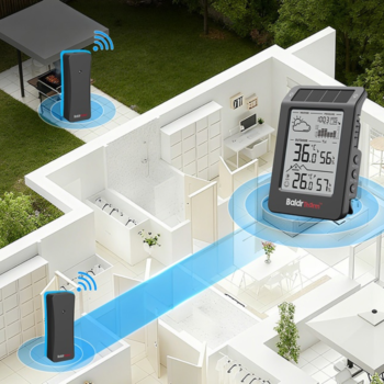 Saulės energija maitinama meteorologinė stotelė BaldrTherm B0596WT2