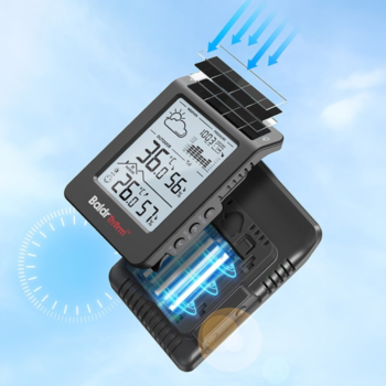 Saulės energija maitinama meteorologinė stotelė BaldrTherm B0596WT2
