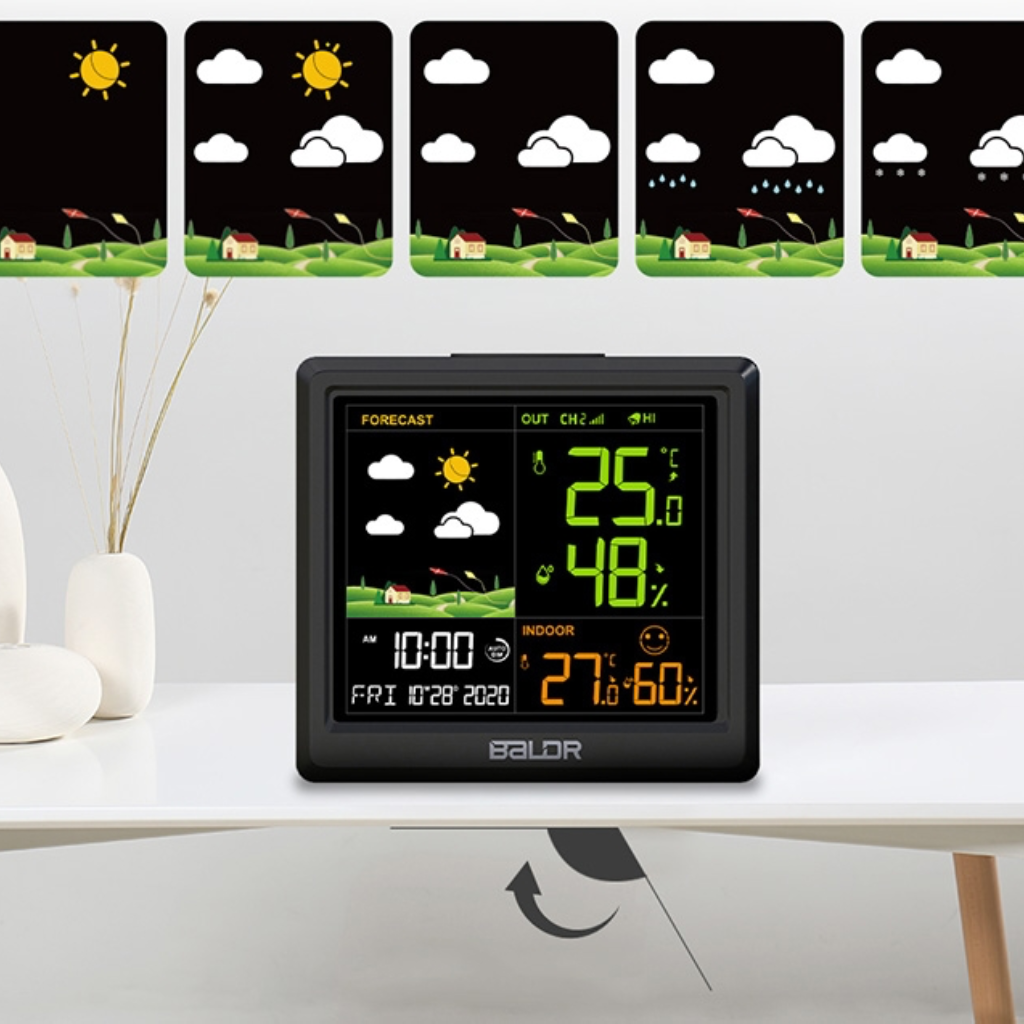 Meteorologinė stotelė su lauko jutikliu BaldrTherm B0389WST2H2