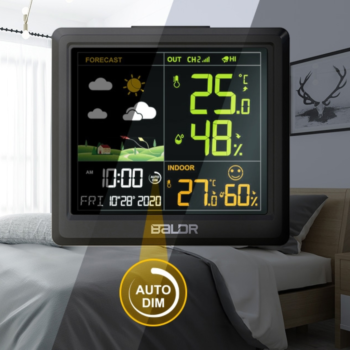 Meteorologinė stotelė su lauko jutikliu BaldrTherm B0389WST2H2