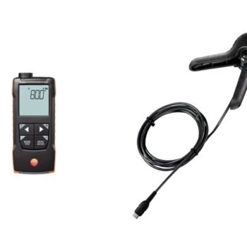 testo 110 HVAC vamzdžių temperatūros matuoklis su NTC apkabos zondu
