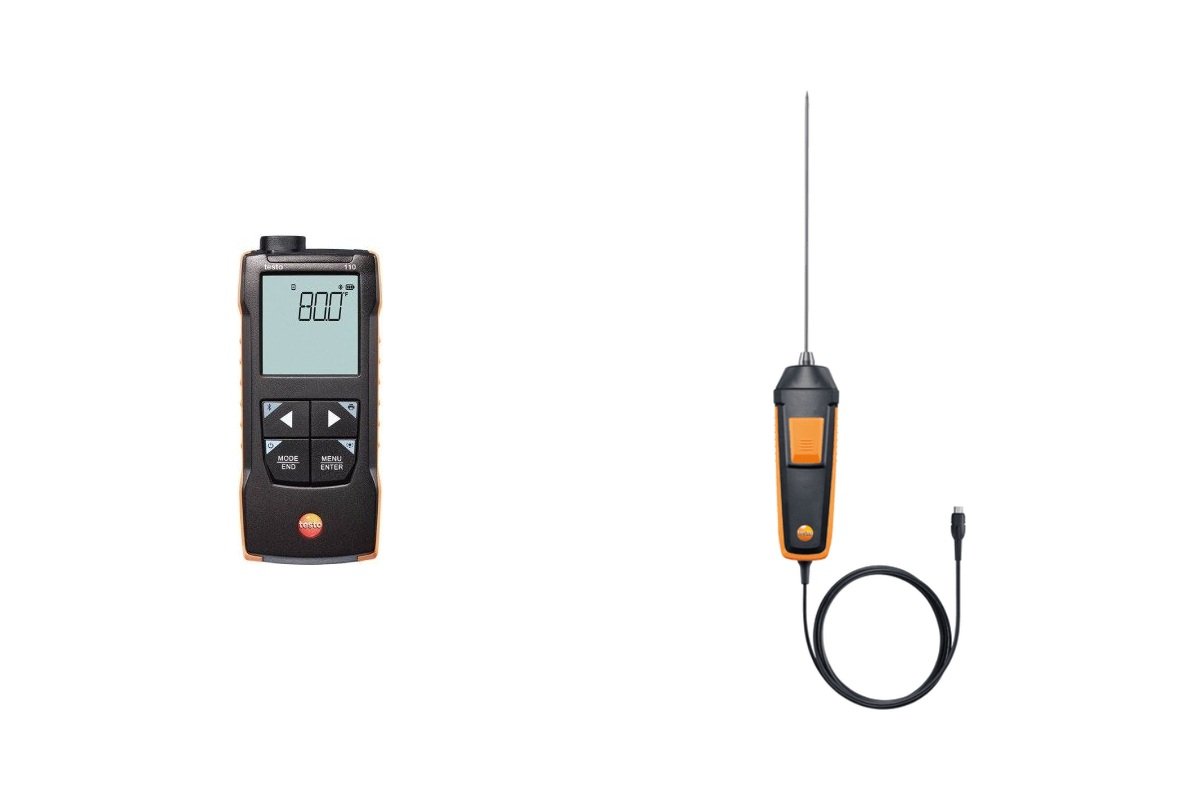 testo 110 temperatūros matuoklis su skaitmeniniu Pt100 įsmeigiamu zondu