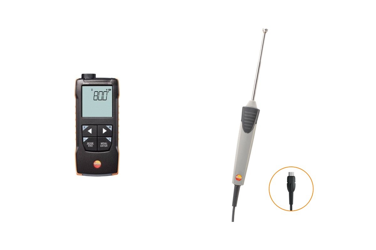 testo 110 paviršiaus temperatūros matuoklis su Pt100 zondu