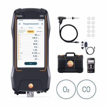 Testo 330 0564 3300 02 O₂ ir CO komplektas su zondu, lagaminu ir Bluetooth spausdintuvu