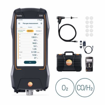 Testo 330 0564 3300 04 O₂ ir CO/H₂ komplektas su zondu, lagaminu ir Bluetooth spausdintuvu